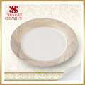 Fine german dinnerware, ceramic decal charge plate, wholesale ceramic white dinner plate